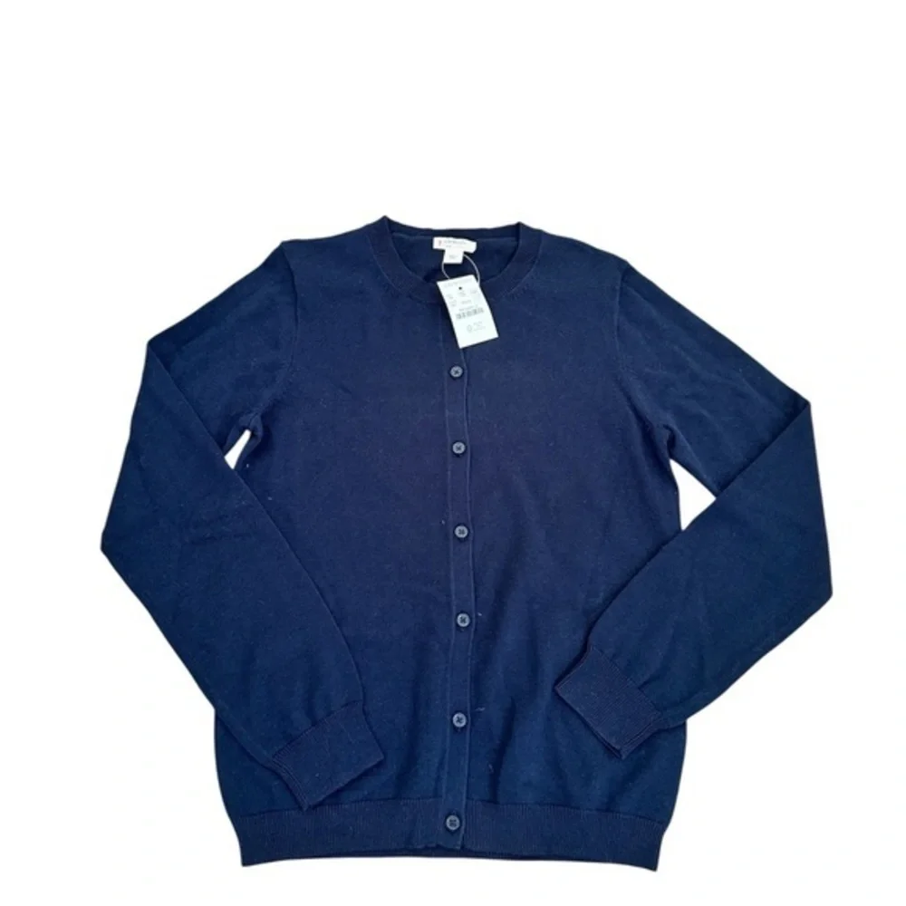Crewcuts Navy Blue Button-Front Cotton Cardigan